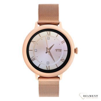 Smartwatch  damski Garett Lady Julia RT złoty,stalowy na bransolecie w kolorze różowego złota.⌚ Smartwatch Garett ✓ Bluetooth ✓Zegarki sportowe ✓Zegarki na prezent✓ Autoryzowany sklep✓ Kurier Gratis 24h✓ Gwarancja najniższej.jpg